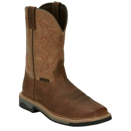 

Justin Men s Boot Barn Carbide Western Work Composite Toe Brown 9.5 EE US