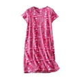 thumbnail image 4 of beishanbush Nightgowns for Women Cotton Sleep Shirts Womens Nightgown Short Sleeves Print Night Shirts Soft Sleepwear Clearance Nightgown, 4 of 4