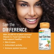 Solaray Food Carotene, Vitamin A as Beta Carotene 25000IU | Carotenoids for Healthy Skin & Eyes, Antioxidant Activity & Immune System Support | 100ct