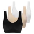 thumbnail image 1 of AMERTEER Women‘s 3 Piece Support Tank Top Ribbed Seamless Removable Cups Workout Exercise Sport Bra, 1 of 6