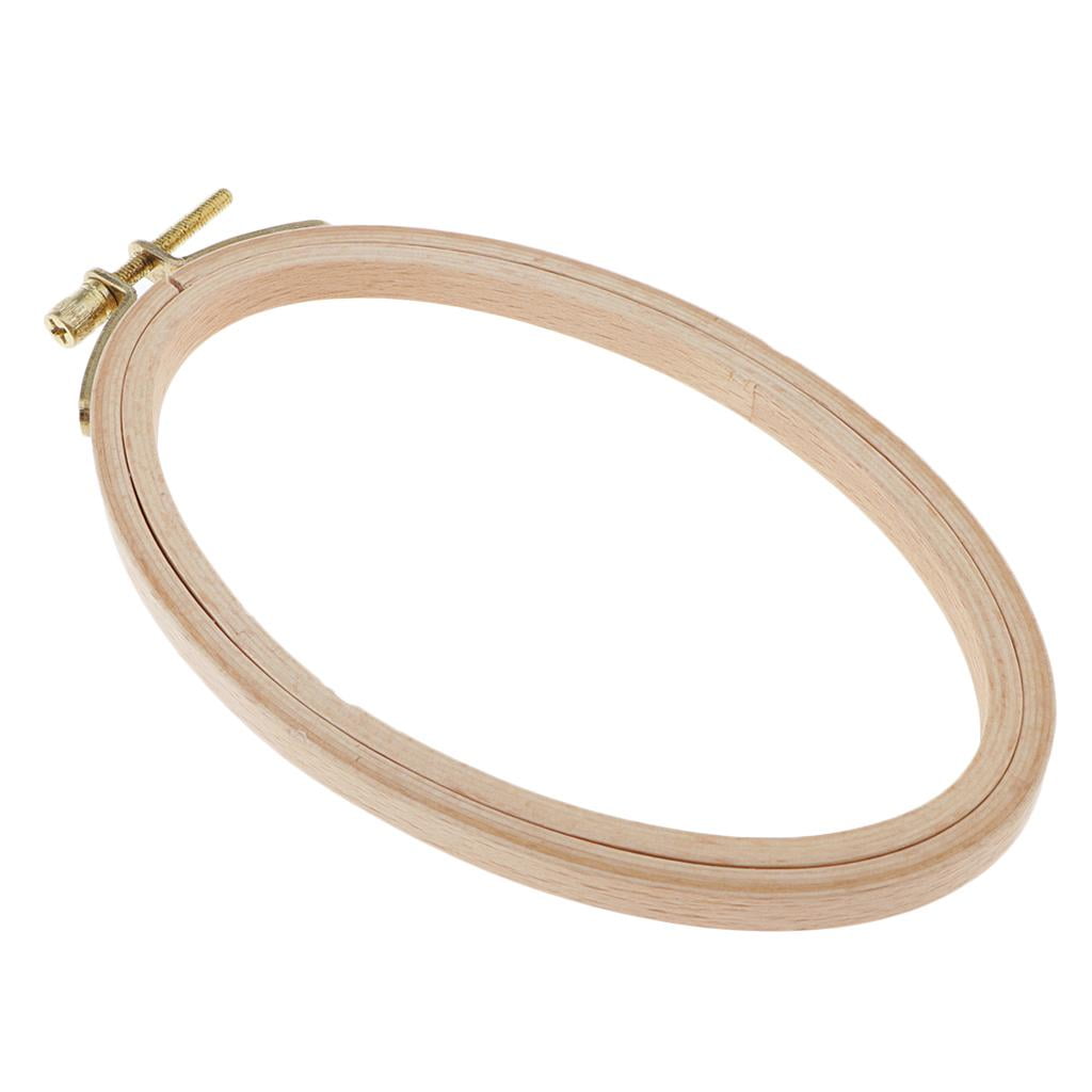 3 Set Embroidery Hoops Wooden Oval Stitch Hoop Rin Sewing