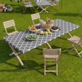 thumbnail image 3 of yeuweold 1pcs Rectangular Vinyl Tablecloth Elastic Table Cover with Flannel Lining Waterproof and Washable Table Protector for Outdoor Indoor Picnic Camping, 3 of 5