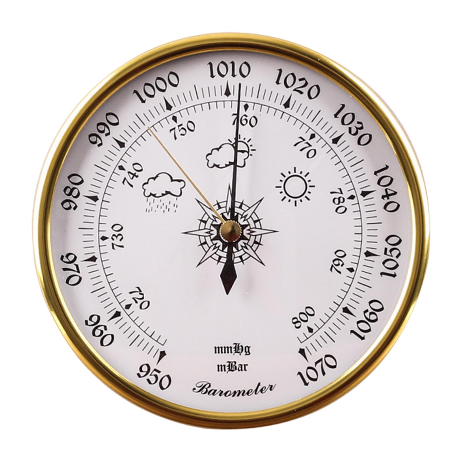QccHieUs Barometer Air Pressure Tool 950~1070 Hpa Accessories for Offices Boat Hotels White Face