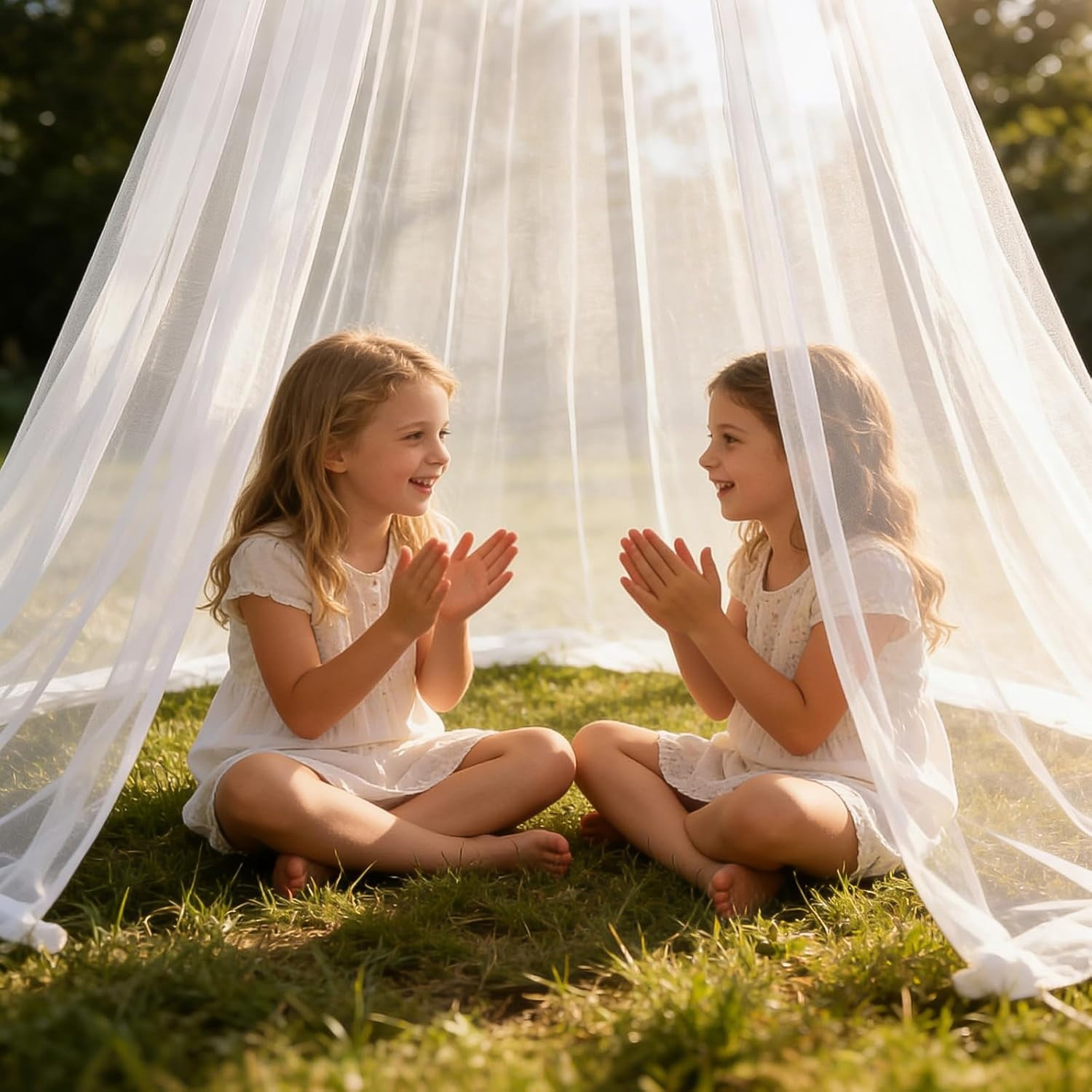 Mosquito Net for Bed Canopy for Girls, Twin to Queen Size Bed Canopy Curtains from Ceiling, Dome Mosquito Netting Bed Tent for Bedroom Decorative, Travel with Storage Bag (Lace Flower)
