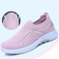 thumbnail image 6 of longantii Women's Orthopedic Slip-On Sneakers: Breathable Mesh Knitted Walking Shoes with Arch Support, Non-Slip Sole Wide Width for Comfort Pink, 6 of 6