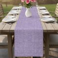 thumbnail image 4 of Vintage Purple Cotton Linen Rectangle Table Runners 13"x60", Modern Art Farmhouse Solid Color Coffee Table Runner Dresser Scarves Luxury Table Runners for Wedding Party Banquet Dinner Decor, 4 of 8