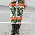 thumbnail image 2 of Christmas Leggings Women's Santa Claus/Buffalo Plaid Print High Waist Underpants Slim Fit Gym Jegging Tights, 2 of 5