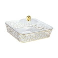 thumbnail image 3 of WeiLaiKeQi Serving Tray Food Storage Container Multipurpose Holder Dish with Lid for Events Gold and Small, 3 of 9
