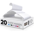 thumbnail image 1 of Utopia Home Perchas para Ropa, Paquete de 20 - Perchas de plástico que Ahorran Espacio - Perchas duraderas con Ranuras para los Hombros (Blanco), 1 of 7