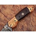 thumbnail image 6 of WHITE DEER Executive Series Damascus Folding Knife Rose Copper Bolster Bison Grip, 6 of 8