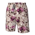 thumbnail image 6 of Uemuo Rose Flowers Pattern Men's Swim Trunks Hawaiian Beach Bathing Suit Swimsuits Beach Quick-Dry Shorts with Pockets-, 6 of 9