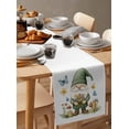 thumbnail image 2 of Table Runner Green Gnome Blue Butterfly Table Decoration for Kitchen Dinning Mushroom Flowers Table Decoration for Indoor Outdoor Party Wedding Decor 13x72 Inch, 2 of 7