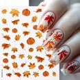 thumbnail image 4 of Pegatinas para uñas autoadhesivas en 3D con hojas de arce doradas y otoñales, pegatinas autoadhesiva, 4 of 7