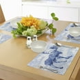 thumbnail image 4 of Ambesonne Moose Place Mats Set of 4, Blue Winter Antlers Tree, Standard Size, Blue White, 4 of 6