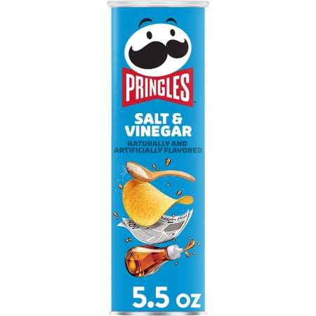 Pringles Potato Crisps Chips, Salt and Vinegar, 5.5 oz