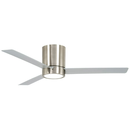 

52 Minka Aire Roto Brushed Nickel LED Hugger Ceiling Fan with Remote