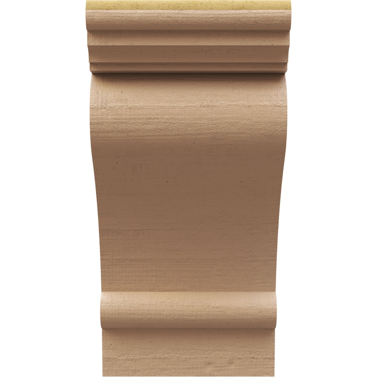 6"W x 6"D x 12"H Wide Mayflower Rough Cedar Woodgrain TimberThane Corbel, Primed Tan