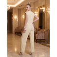 thumbnail image 3 of Conjunto 2 Piezas Elegante, Chaleco con Botones y Pantalón de Pierna Amplia, Look Sofisticado para Mujer, 3 of 5