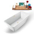 thumbnail image 7 of 71" Streamline N1000PBR Soaking Freestanding Tub and Tray With Internal Drain in Polished Brass, 7 of 7