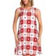 thumbnail image 1 of Balery Plaid Heart Vestidos de verano para mujer con estampado: vestido holgado sin mangas, vestido playero informal y cómodo para días calurosos., 1 of 7