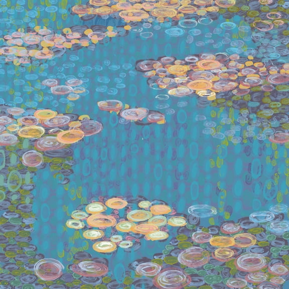 Marmont Hill "Homage to Water Lilies I" Painting Print on Canvas
