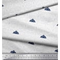 thumbnail image 3 of Soimoi Blue Modal Satin Fabric Damask & Lotus Temple Architectural Print Fabric by the Yard 42 Inch Wide, 3 of 3