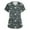 22# Gray, variant on Scrubs for Women Comfortable Lightweight Durable Soft Stretch Flower Printed V-Neck Short Sleeve Medical Scrub Top Red 3XL
