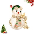 thumbnail image 4 of Gymnture christmas Fashion Cartoon Christmas Snowman Brooch Colorful Festive Clothes Pin Shirt Suit Sweater Enamel Boutonniere, 4 of 10