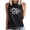 Black, variant on HomeGardon Summmer Tank Tops Women Plus Size Tops,Women's Summer Sleeveless Top Regular Round Neck Printed Sleeveless Tank Top,S-XXL