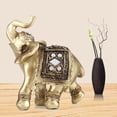 thumbnail image 1 of Elephant Ornament,Gold Color Elegant Elephant Elephant Statue Elephant Decor Ornament Achieve More, 1 of 13