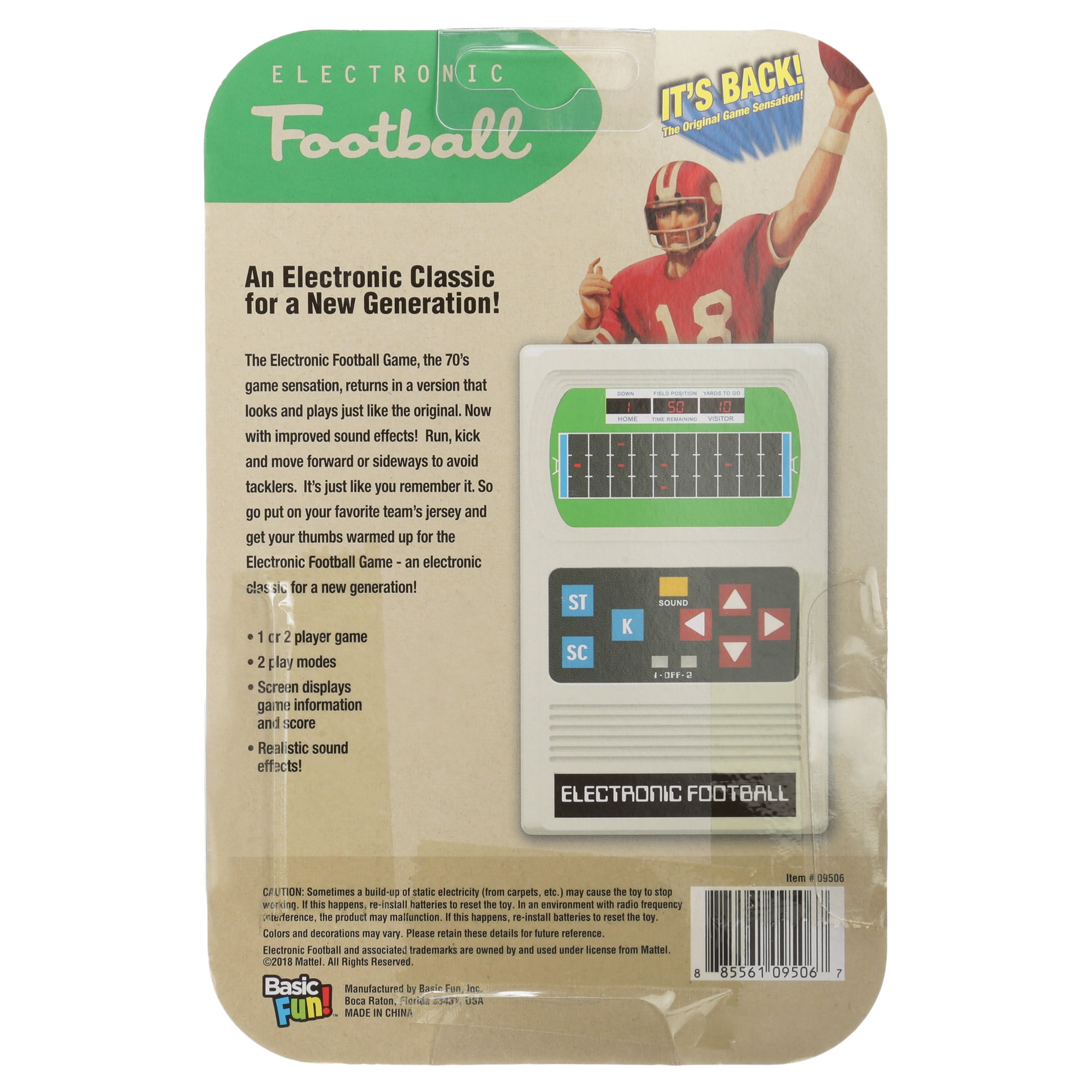 Football Electronic Game - Handheld - Mattel Classic - Walmart.com