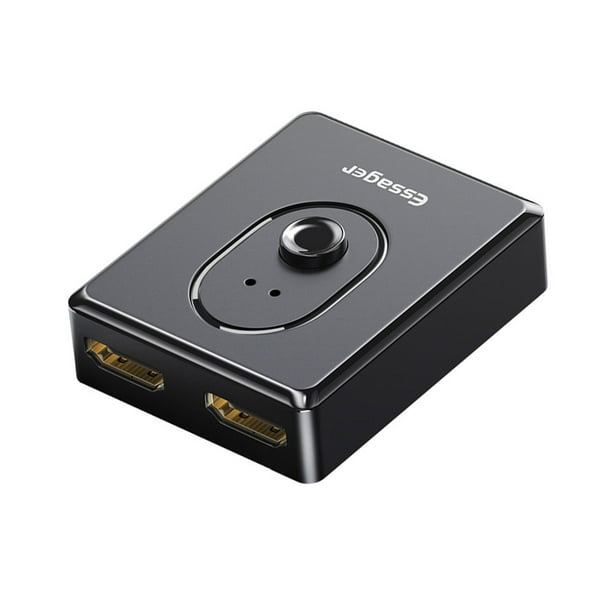 Essager HD Split Switcher Conmutador KVM Caja USB 2 puertos 4K Interruptor de plástico Teclado Negro Noticed EL5217-00B