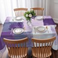 thumbnail image 3 of Purple Grey White Table Cloth Waterproof Tablecloths, Abstract Modern Oil Painting Geometric Tablecloth Dining Table Cover for Kitchen Party Tabletop Outdoor, Rectangle Tablecloth 60x84 Inch, 3 of 9