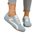 thumbnail image 5 of Willtoo Womens Sneakers Retro Color Block Lace Up Low Top Round Toe Casual Shoes Lightweight Gum Sole Fashion Walking Trainers, 5 of 5
