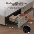 thumbnail image 4 of Novilla Full Size Bed Frame, Full Size Bed Frame with Headboard, Full Size Bed Frame with Storage Drawers, Full LED Bed Frame, Charging Station and Adjustable Headboard, No Box Spring Needed, Beige, 4 of 23