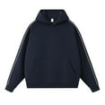 thumbnail image 4 of HUAXUN-Women's Hoodies And Sweatshirts Stylish Jacket For LongSleeve Coat,Heavyweight 380g Pullover Hoodie,Unisex Drop Shoulder Sweatshirt,Oversized Casual Winter Streetwear Top(Navy,XL), 4 of 7