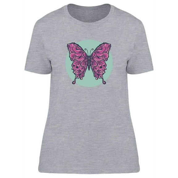 Butterfly Ornament Design T-Shirt Women -Image by Shutterstock, Female Small