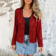 thumbnail image 6 of QQZ Regular Fit Open Front Sequin Cardigan For Women, Long Sleeve Lightweight Cardigan Sweaters For Women, Fall Outfits For Travel Business Casual Party Daily Wear, 6 of 9