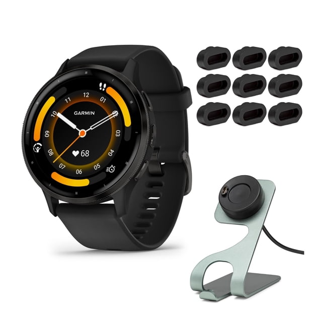 Smartwatch Garmin Venu 3 45mm Negro con Correa de Silicona