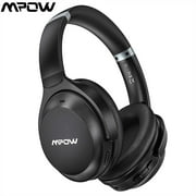 Mpow H12 IPO ANC Headset, Bluetooth 5.0 Wireless Headphones with CVC8.0 Noise Isolation Microphone 40H Playtime Earphones, Black