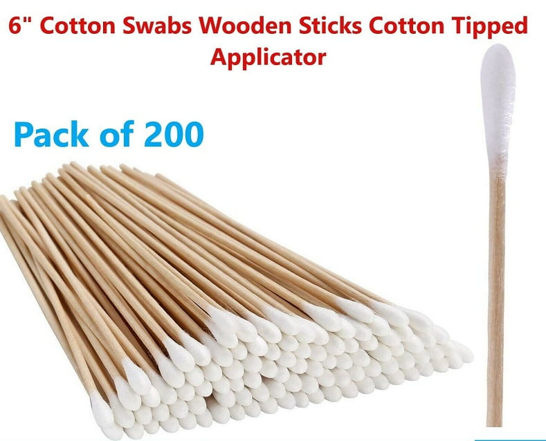 Swabs Cotton Buds Long Wooden Handle Heavy Duty Electronics Cleaning BOX OF 100 