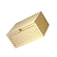 thumbnail image 3 of Cesta organizadora de almacenamiento, caja de almacenamiento tejida con tapa para el escritorio del lavadero blanco, 3 of 9