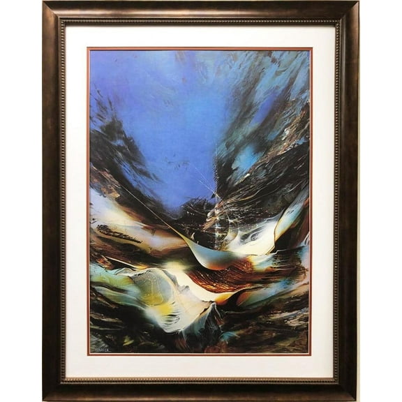 Leonardo Nierman "The Ship" Custom Framed Art Generic