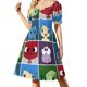 thumbnail image 2 of All the Feels Vestido de manga corta vestido de mujer elegante y elegante Vestido vintage mujer verano diario, 2 of 7