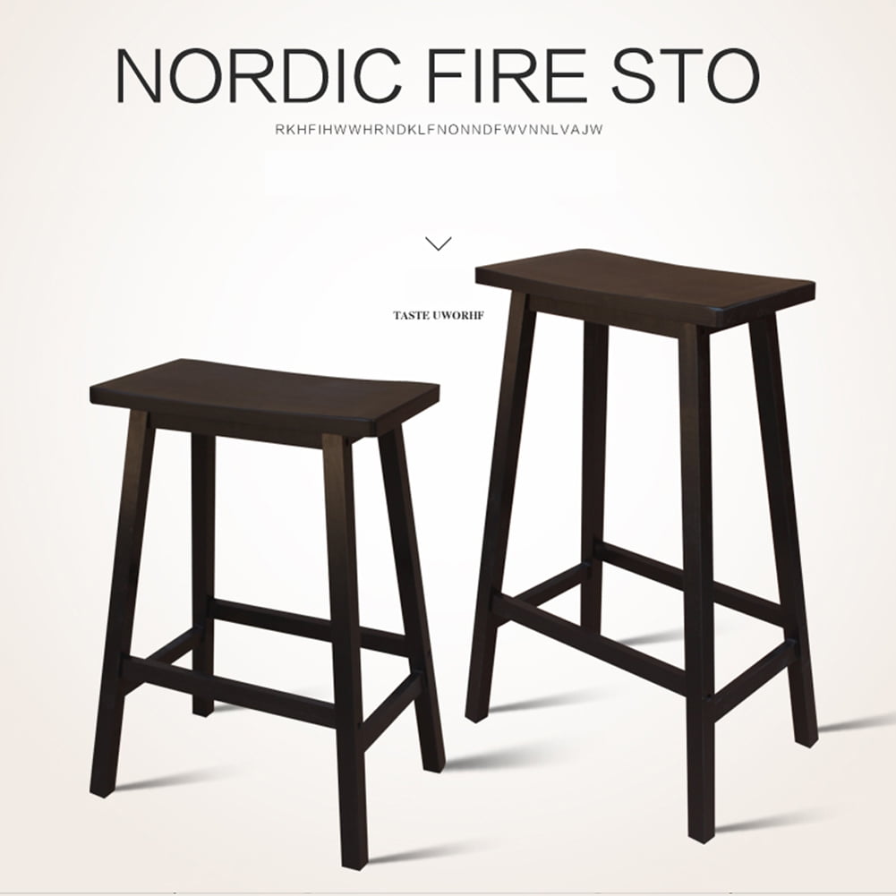 Private Jungle Set of 2 Solid Wood Saddle-Seat Kitchen Counter-Height Stool,24-Inch Height,Black Private Jungle Set of 2 Solid Wood Saddle-Seat Kitchen Counter-Height Stool,24-Inch Height,Black