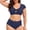 Dark Blue*, variant on Women's Bikini Sets Solid Color 2 Piece Swimwear High Waisted Backless Tankini Tops and Shorts Bottoms Casual Holiday Swimsuit