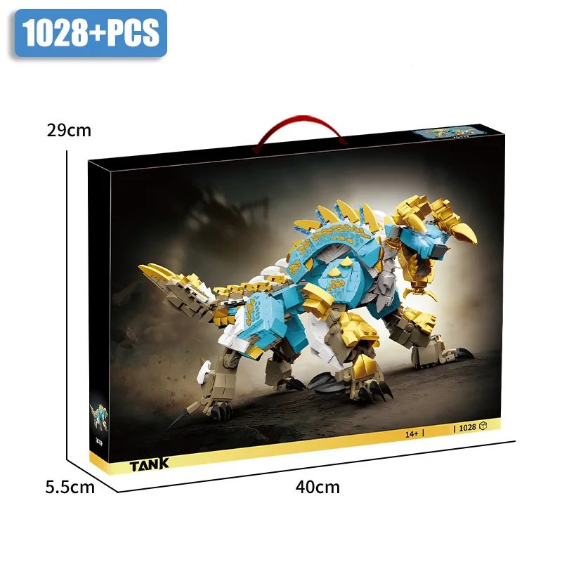 Creative 1028pcs Storm Battle Wolf Figure Building Blocks Set Assembly Monster Zinogre Hunter Bricks Kit Toys For Boys Adult