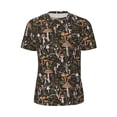 thumbnail image 5 of Wukai Mushroom Garnish Print Men's Short-Sleeved Mesh T-Shirt,Quick-Dry Short Sleeve Workout T-Shirt-4X-Large, 5 of 8