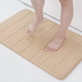thumbnail image 1 of Olanly Memory Foam Bath Mat Large Absorbent Shower Carpet Soft Coral Velvet Floor Pad Home Decoration Non-slip Bathroom Rug, 1 of 5