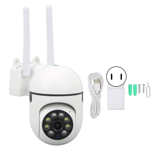 Cámara de seguridad inteligente inalámbrica WiFi cámara de vigilancia interior visión nocturna infrarroja para el hogar enchufe de EE. UU.
